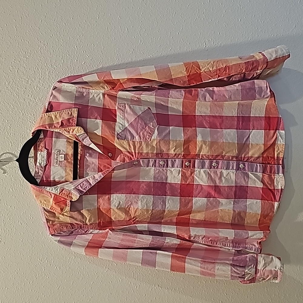Merona plaid button down shirt size L